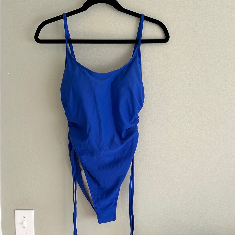 Royal blue one piece swimsuit